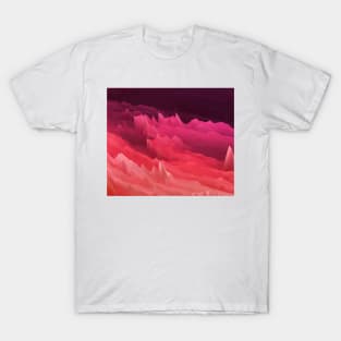 Pastel Coral Pink Mountain T-Shirt